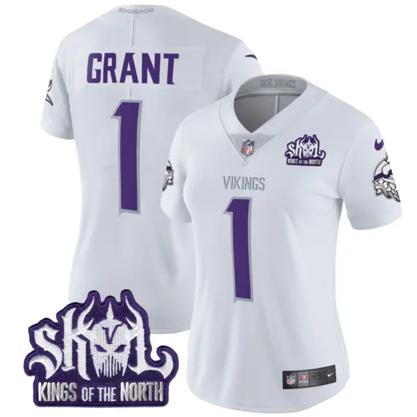 Womens Minnesota Vikings King Of The North Patch Throwback Vapor Limited Jersey Bud Grant Jersey Winter Warrior