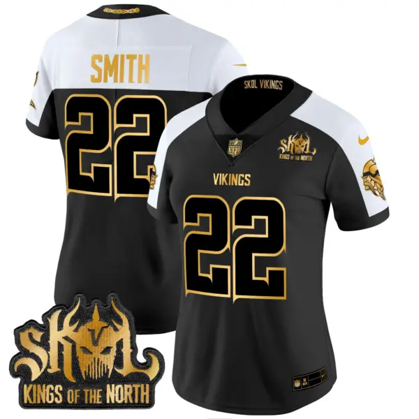 Womens Minnesota Vikings 2024 Winter Warrior Skol Patch Gold Vapor Limited Jersey Harrison Smith Jersey Alternate