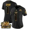 Womens Minnesota Vikings 2024 Winter Warrior Skol Patch Gold Vapor Limited Jersey Bud Grant Jersey Black Gold
