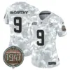 Womens Minnesota Vikings 2024 Salute To Service Establishment Year Patch Vapor Limited Jersey JJ Mccarthy Jersey Air Force