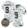 Womens Minnesota Vikings 2024 Salute To Service Establishment Year Patch Vapor Limited Jersey JJ Mccarthy Jersey Army