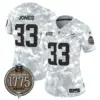 Womens Minnesota Vikings 2024 Salute To Service Establishment Year Patch Vapor Limited Jersey Aaron Jones Jersey Army