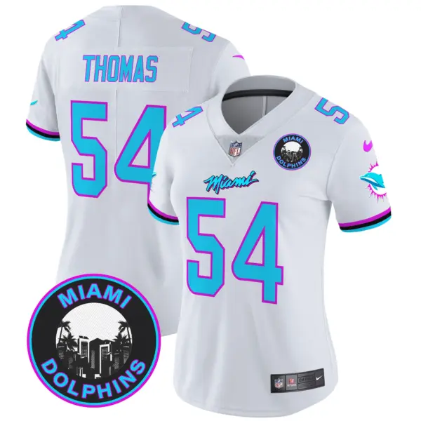 Womens Miami Dolphins Miami Vice Vapor Limited Jersey V3 Zach Thomas Jersey White