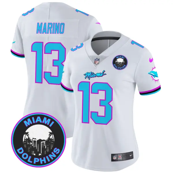 Womens Miami Dolphins Miami Vice Vapor Limited Jersey V3 Dan Mirano Jersey White