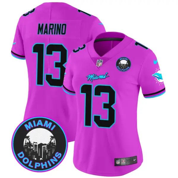 Womens Miami Dolphins Miami Vice Vapor Limited Jersey V3 Dan Mirano Jersey Pink