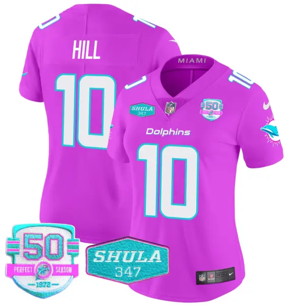 Womens Miami Dolphins Miami Vice Vapor Limited Jersey V2 Tyreek Hill Jersey Pink