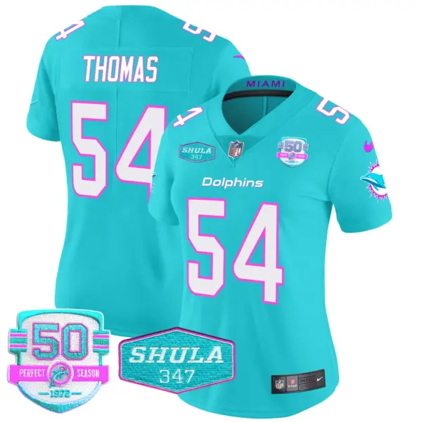Womens Miami Dolphins Miami Vice Vapor Limited Jersey V2 Zach Thomas Jersey Aqua