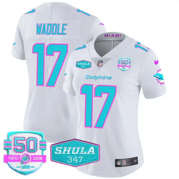 Womens Miami Dolphins Miami Vice Vapor Limited Jersey V2 Jaylen Waddle Jersey White