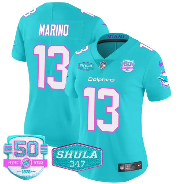 Womens Miami Dolphins Miami Vice Vapor Limited Jersey V2 Dan Marino Jersey Aqua