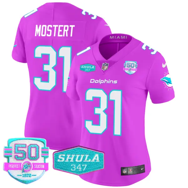 Womens Miami Dolphins Miami Vice Vapor Limited Jersey V2 Raheem Mostert Jersey Pink