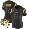 Womens Los Angeles Rams 2024 Gold Vapor Limited Jersey Jalen Ramsey Jersey Black Gold