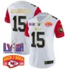Womens Kansas City Chiefs Super Bowl LVIII Back 2 Back Patch Vapor Jersey V2 Patrick Mahomes Jersey Color Sleeves
