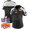 Womens Kansas City Chiefs Super Bowl LVIII Back 2 Back Patch Vapor Jersey V2 Isiah Pacheco Jersey Alternate