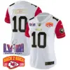 Womens Kansas City Chiefs Super Bowl LVIII Back 2 Back Patch Vapor Jersey V2 Isiah Pacheco Jersey Color Sleeves