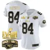 Womens Kansas City Chiefs Super Bowl LVIII Back 2 Back Gold Patch Vapor Jersey V2 Justin Watson Jersey White Gold