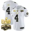 Womens Kansas City Chiefs Super Bowl LVIII Back 2 Back Gold Patch Vapor Jersey V2 Rashee Rice Jersey White Gold