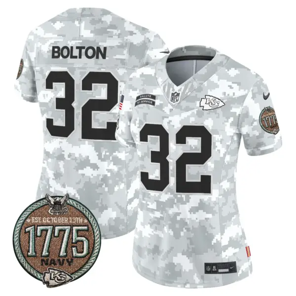 Womens Kansas City Chiefs 2024 Salute To Service Establishment Year Patch Vapor Limited Jersey Nick Bolton Jersey Navy