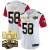 Womens Kansas City Chiefs Super Bowl LVIII Back 2 Back Gold Patch Vapor Jersey V2 Derrick Thomas Jersey Color Sleeves