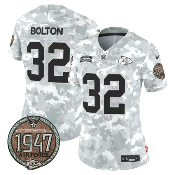 Womens Kansas City Chiefs 2024 Salute To Service Establishment Year Patch Vapor Limited Jersey Nick Bolton Jersey Air Force