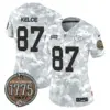 Womens Kansas City Chiefs 2024 Salute To Service Establishment Year Patch Vapor Limited Jersey Travis Kelce Jersey Navy