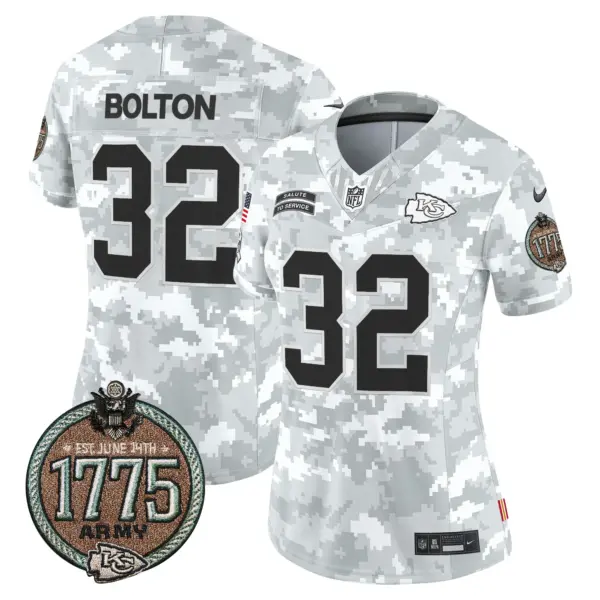 Womens Kansas City Chiefs 2024 Salute To Service Establishment Year Patch Vapor Limited Jersey Nick Bolton Jersey Army
