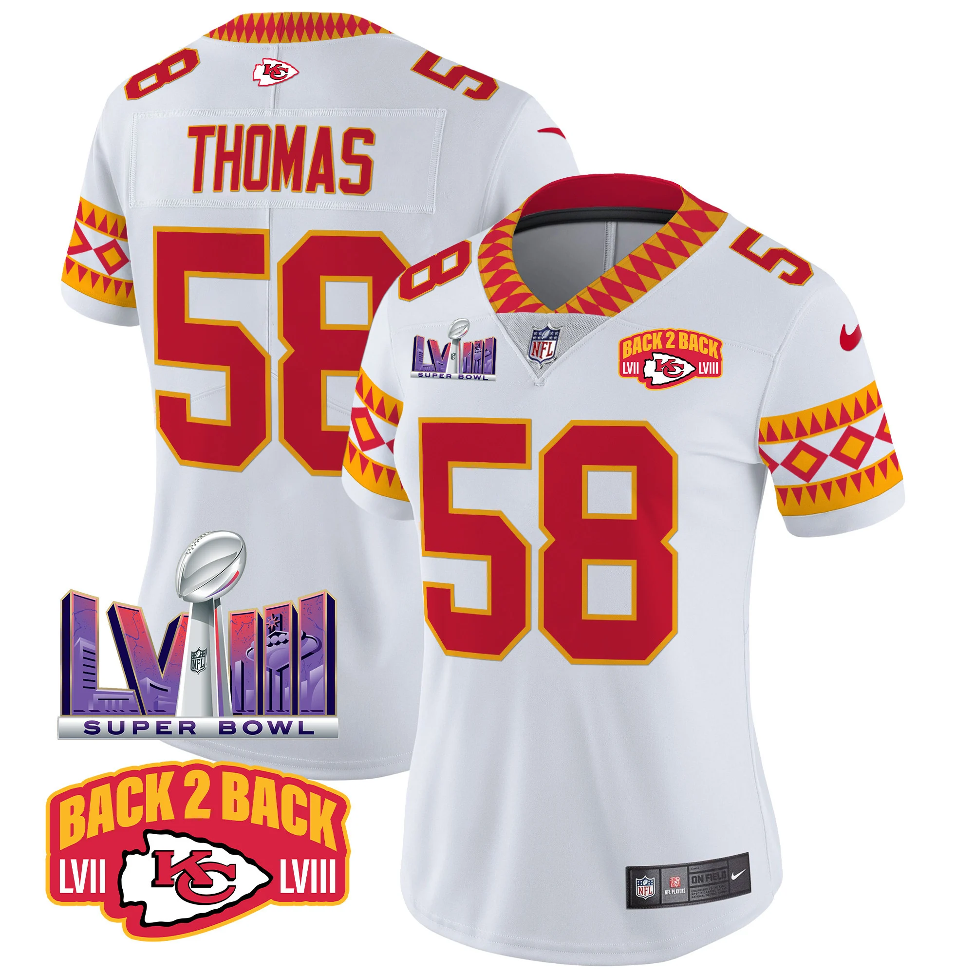 Womens Kansas City Chiefs Special Vapor Limited Jersey Derrick Thomas Jersey White