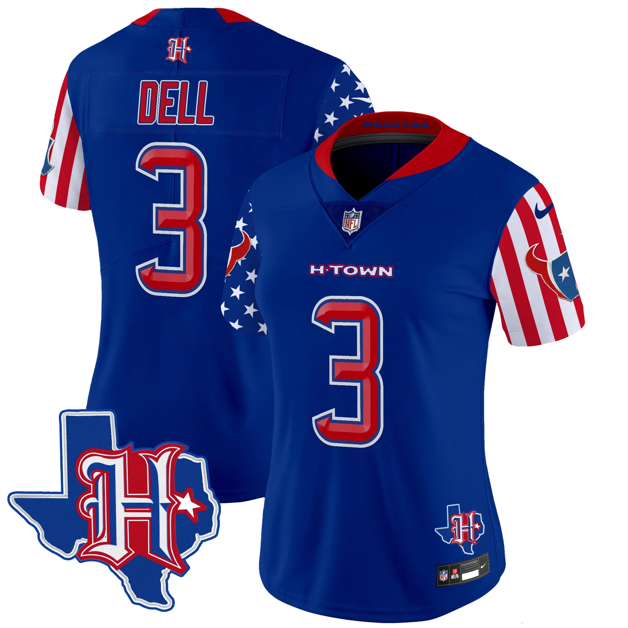 Womens Houston Texans American Style Vapor Limited Jersey Tank Dell Jersey Royal