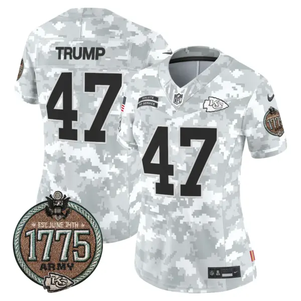 Womens Kansas City Chiefs 2024 Salute To Service Establishment Year Patch Vapor Limited Jersey Donald Trump Jersey Army