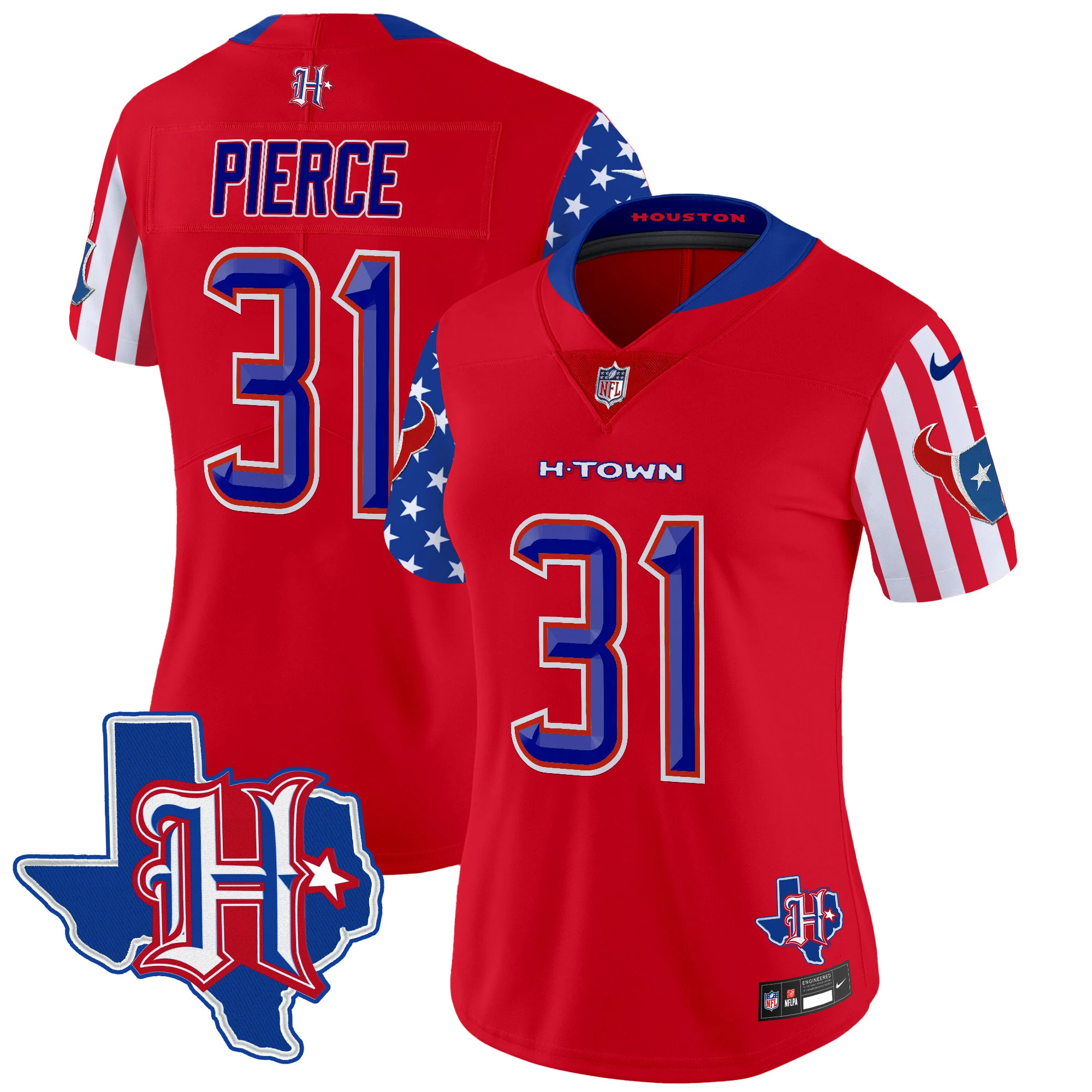 Womens Houston Texans American Style Vapor Limited Jersey Dameon Pierce Jersey Red