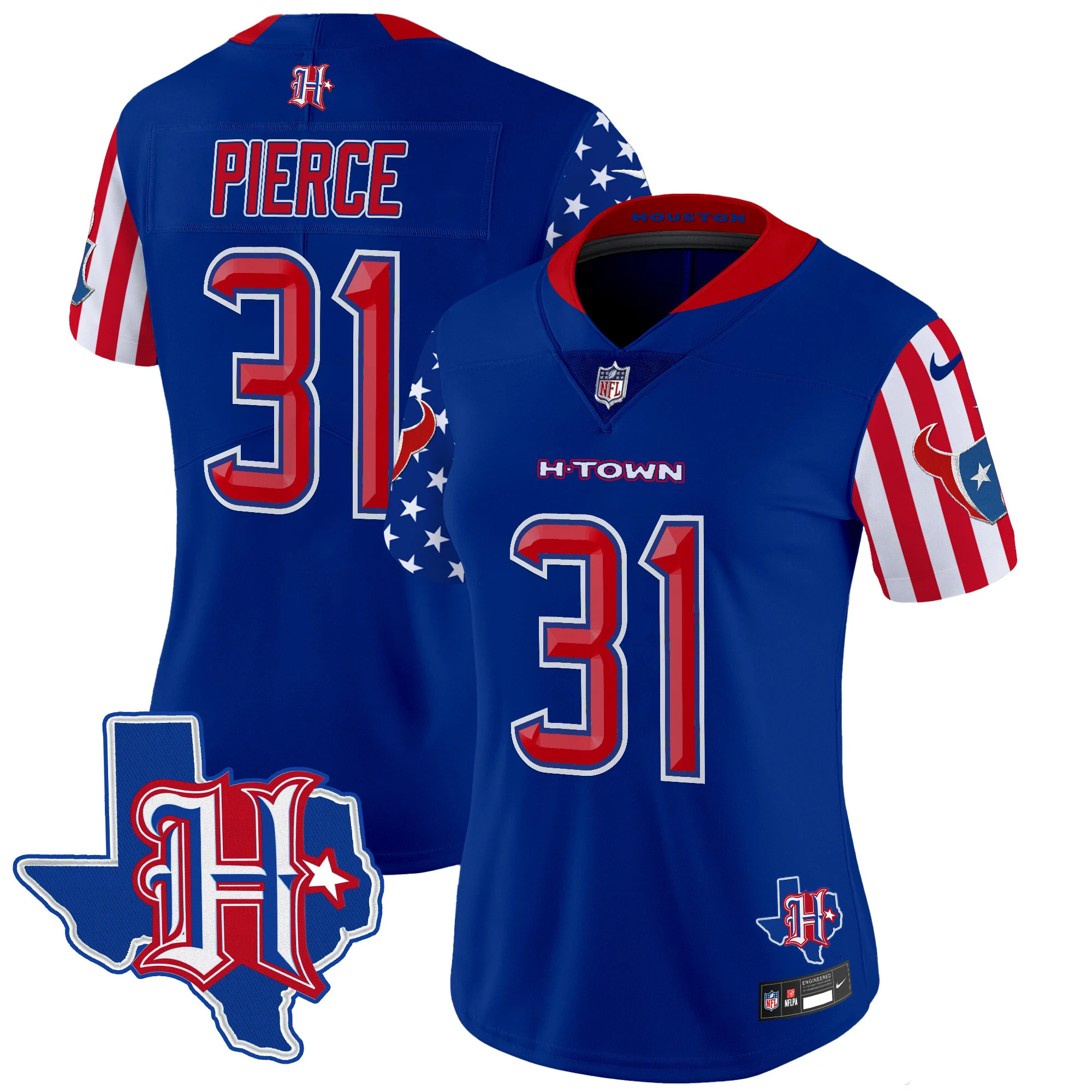 Womens Houston Texans American Style Vapor Limited Jersey Dameon Pierce Jersey Royal
