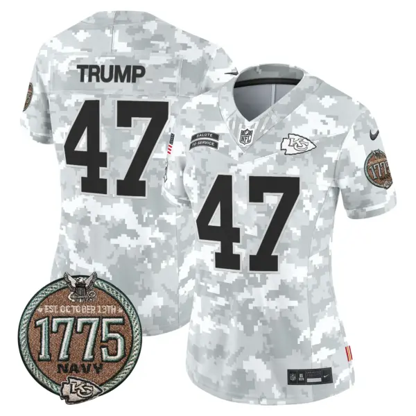 Womens Kansas City Chiefs 2024 Salute To Service Establishment Year Patch Vapor Limited Jersey Donald Trump Jersey Navy