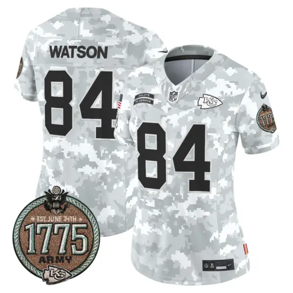 Womens Kansas City Chiefs 2024 Salute To Service Establishment Year Patch Vapor Limited Jersey Justin Watson Jersey Army