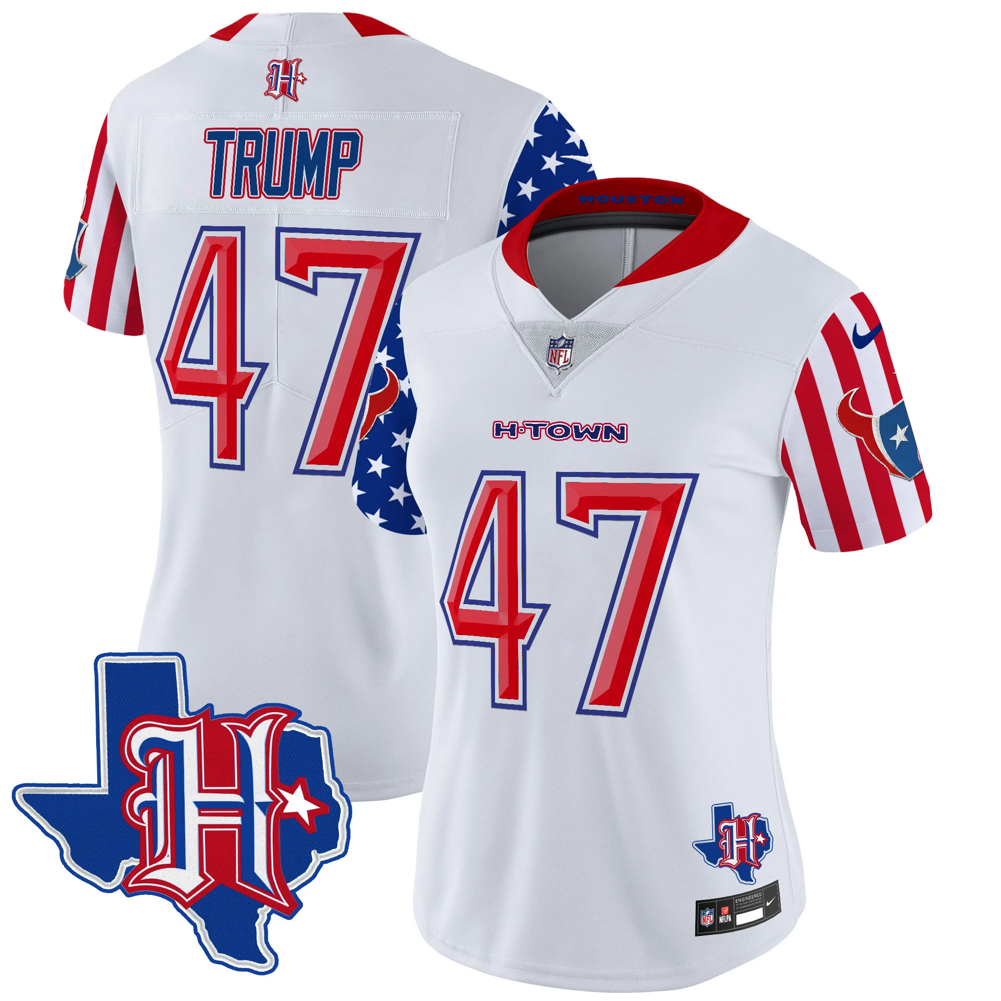 Womens Houston Texans American Style Vapor Limited Jersey Donald Trump Jersey White