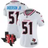 Womens Houston Texans 2024 Texas Patch Vapor Limited Jersey V5 Will Anderson Jr Jersey White