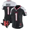 Womens Houston Texans 2024 Texas Patch Vapor Limited Jersey V5 Stefon Diggs Jersey Navy Alternate