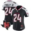 Womens Houston Texans 2024 Texas Patch Vapor Limited Jersey V5 Derek Stringley Jr Jersey Navy Alternate