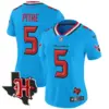 Womens Houston Texans 2024 Texas Patch Vapor Limited Jersey V5 Jalen Pitre Jersey Blue