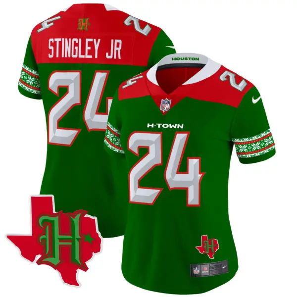 Womens Houston Texans 2024 Christmas Vapor Limited Jersey Derek Stringley Jr Jersey Green
