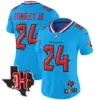 Womens Houston Texans 2024 Texas Patch Vapor Limited Jersey V5 Derek Stringley Jr Jersey Blue