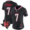 Womens Houston Texans 2024 Texas Patch Vapor Limited Jersey V5 CJ Stroud Jersey Navy