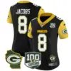 Womens Green Bay Packers 100Th Season Home Patch Cheese Vapor Limited Jersey Josh Jacobs Jersey Black
