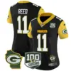 Womens Green Bay Packers 100Th Season Home Patch Cheese Vapor Limited Jersey Jayden Reed Jersey Black