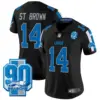 Womens Detroit Lions 90Th Year Patch Vapor Limited Jersey Stbrown Jersey Black