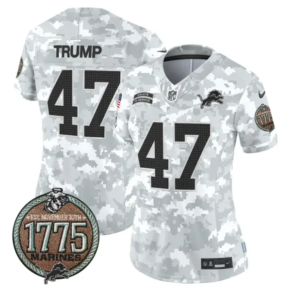 Womens Detroit Lions 2024 Salute To Service Establishment Year Patch Vapor Limited Jersey Donald Trump Jersey Marines
