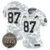 Womens Detroit Lions 2024 Salute To Service Establishment Year Patch Vapor Limited Jersey Sam Laporta Jersey Marines