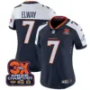 Womens Denver Broncos 3 Time Champions Patch Vapor Limited Jersey John Elway Jersey Navy Alternate