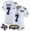 Womens Dallas Cowboys 2023 NFC East Champions Patch Vapor Jersey Trevon Diggs Jersey White