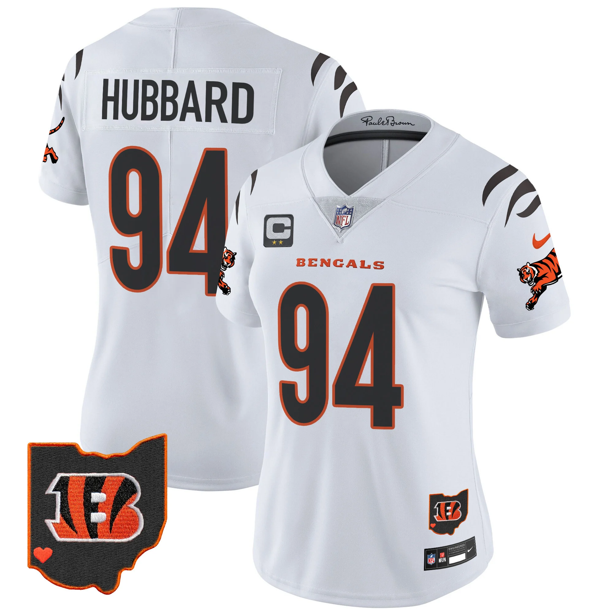 Womens Cincinnati Bengals 2024 Vapor Limited Jersey Sam Hubbard Jersey Orange