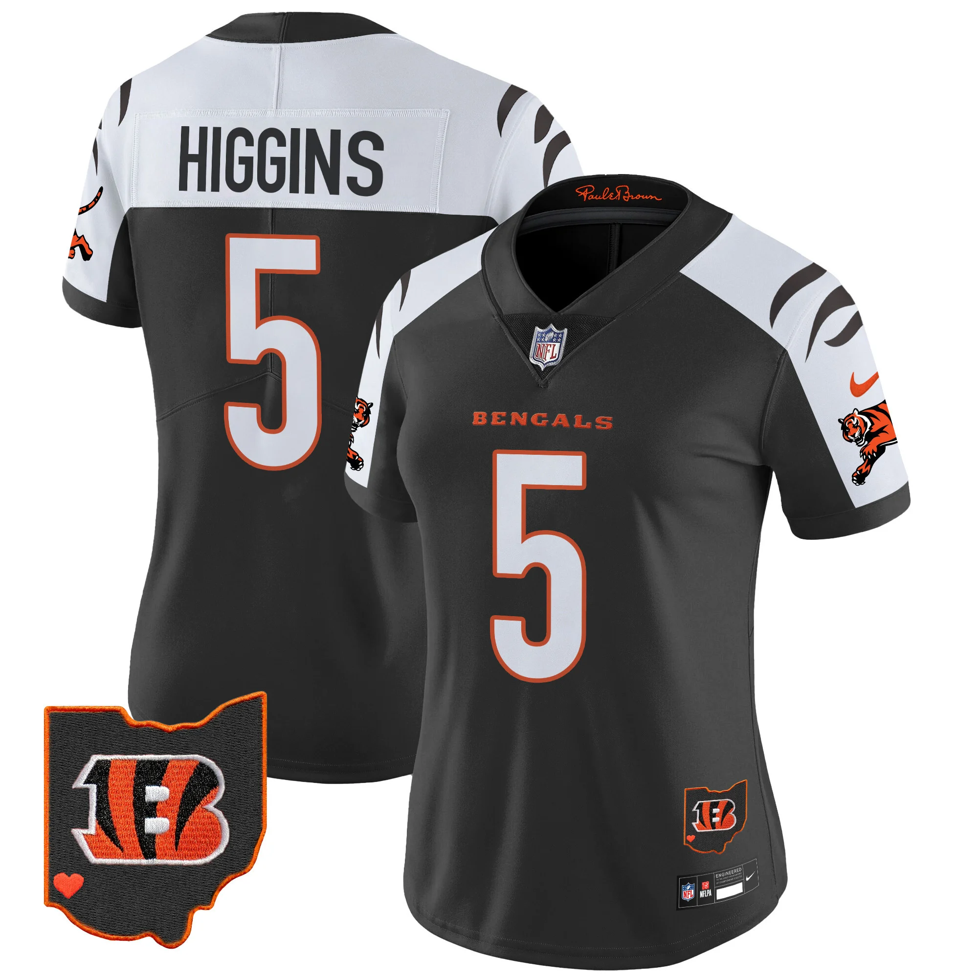 Womens Cincinnati Bengals 2024 Vapor Limited Jersey Tee Higgins Jersey Alternate