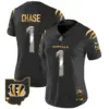 Womens Cincinnati Bengals 2024 Gold Vapor Limited Jersey Ja’marr Chase Jersey Black Limited